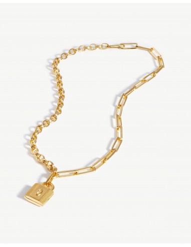 Ridge Padlock Chain Necklace de votre