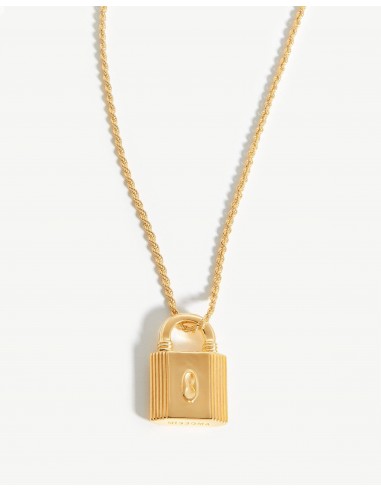 Small Ridge Padlock Necklace | 18k Gold Plated Comment ça marche